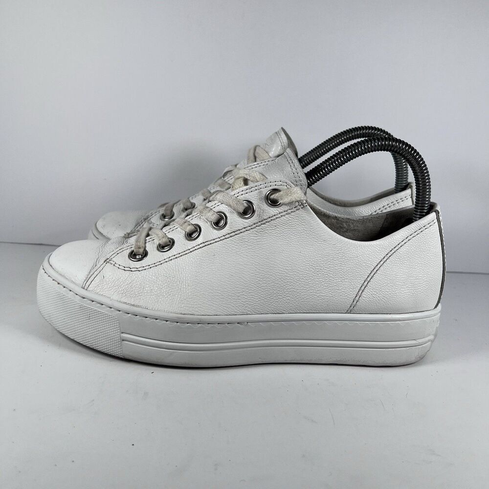 Paul Green Hadley Platform Lace Up Sneakers Super Soft Triple White Women's 5.5 - Picture 3 of 9